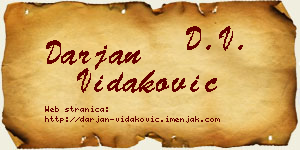 Darjan Vidaković vizit kartica